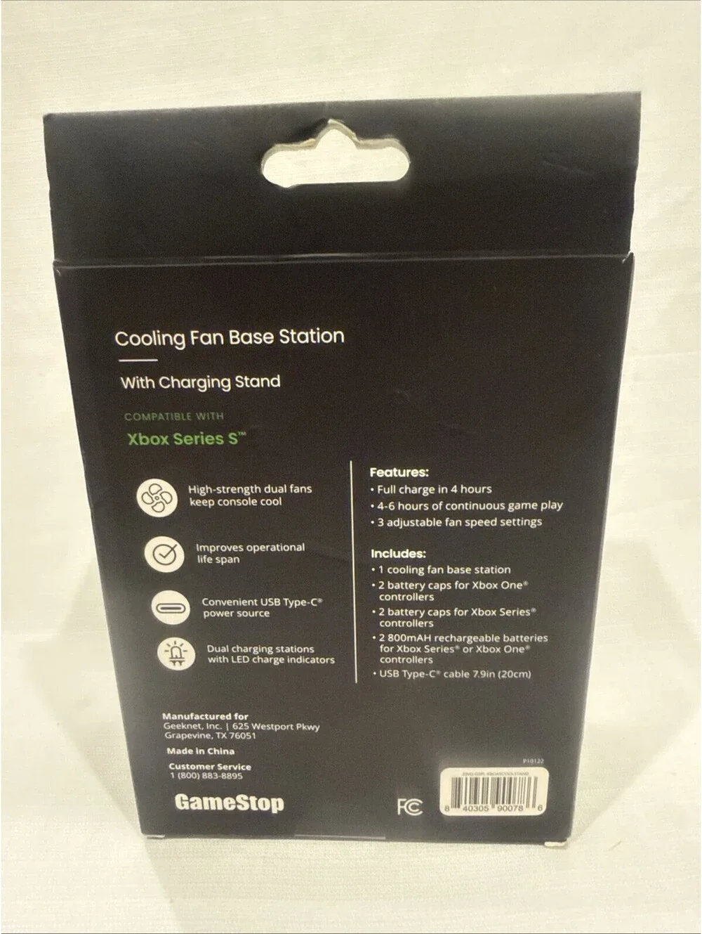 GameStop Cooling Stand & Charging Station for Xbox Series S - New